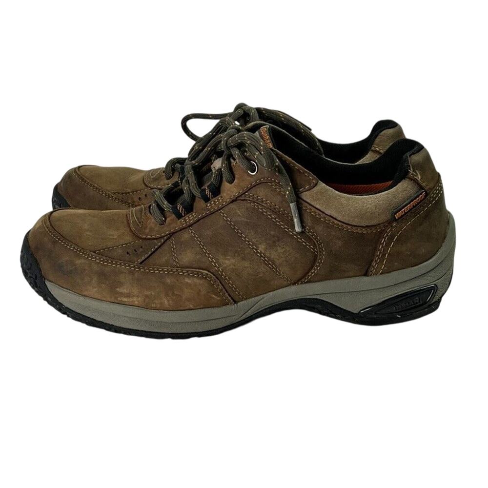Dunham Shoes Mens 9.5 Oxfords Lexington Brown Leather Waterproof Hiking Shoes - Picture 2 of 12